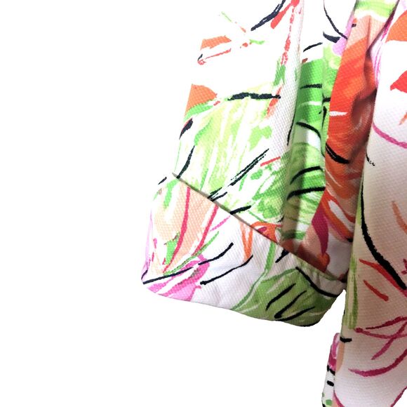 Grace Elements Woman's Multicolor Floral Cotton Blend Blazer Size 18W - Picture 6 of 8
